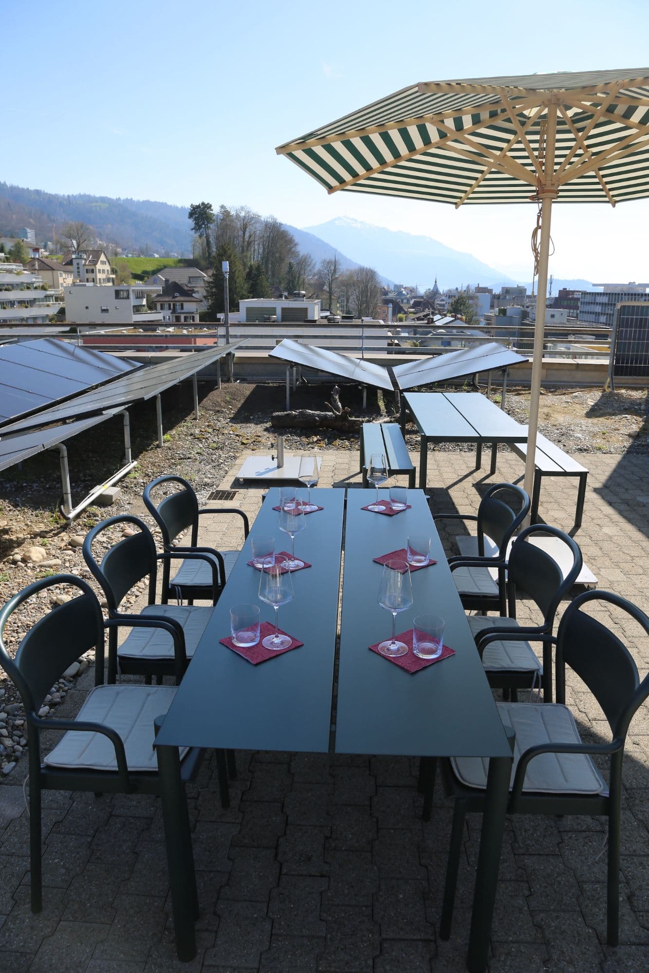 Dachterrasse Süd Gläser